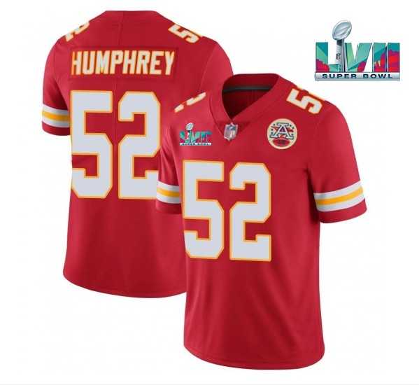 Men & Women & Youth Kansas City Chiefs #52 Creed Humphrey Red Super Bowl LVII Patch Vapor Untouchable Limited Stitched Jersey